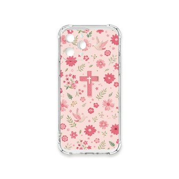 iPhone 13 Pro Max 殼 TRON IPhone 13 PRO MAX 十字架粉色系 四角防摔殼 手機殼