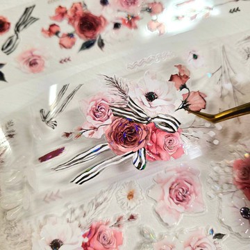 預裁裁型_LOPO 緞帶花束幻彩燙金和紙膠帶 2m