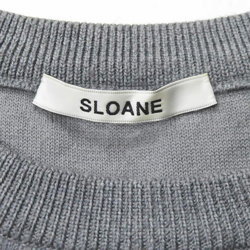 スローン SLOANE 日本製 12G 天竺二重編みクルーネック SL2W 016 1