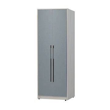 ASSARI-滿天欣2.5尺灰色雙吊衣櫃(寬75x深60x高200cm)