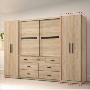 2x6.6尺雙吊衣櫃 拉門衣櫥 開門衣櫥 收納衣櫃 儲物衣帽間【275B1265】Leader傢居館275-07-3