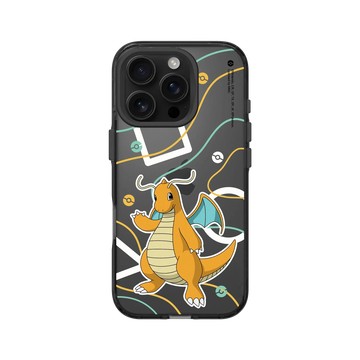 iPhone 16 Pro Clear 酷墨灰 - 寶可夢 Pokemon - 幾何系列-快龍
