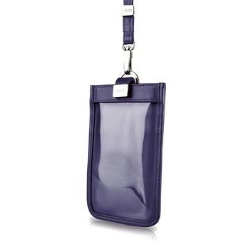 【LIEVO】 TOUCH - 頸掛式真皮手機套_午夜藍5.7