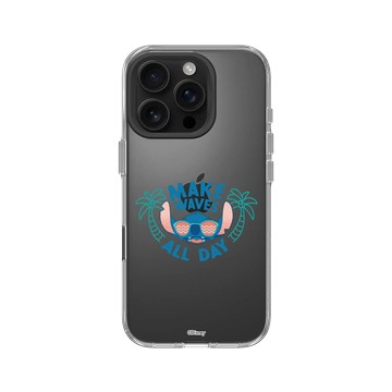 iPhone 16 Pro Clear Case（相機按鈕） 透明 - 迪士尼-史迪奇 Disney Stitch - 夏威夷系列-每天搞怪