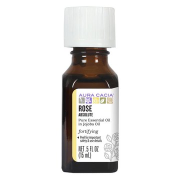 Precious Essentials Oil Rose Absolute Jojoba, 0.5 Oz by Aura Cacia