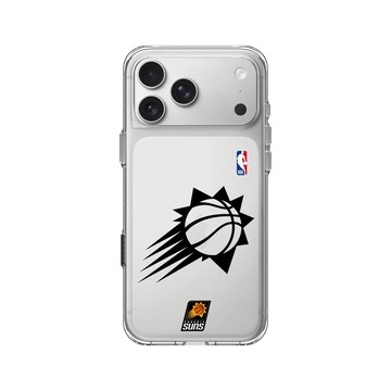 iPhone 17 Pro Max Clear Case（相機按鈕） 透明 - NBA - B&W-鳳凰城太陽 Phoenix Suns B&W
