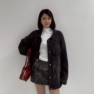 【Aa.chic】復古水洗保暖絨毛牛仔外套(兩色).女裝/復古/保暖/牛仔/外套/冬日/絨毛/翻領【C230926】