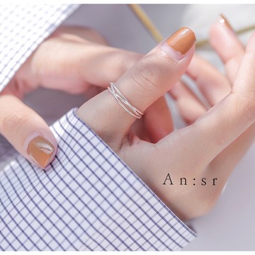 An:sr—「線條交織 戒指」百搭 纏繞 男女適用 尺寸可調節 飾品 戒指B0008