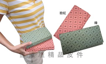 ~雪黛屋~sandio-polo 長型女用長型皮夾進口專櫃防水防刮皮革材質暗釦型三折式大容量設計SP136-023