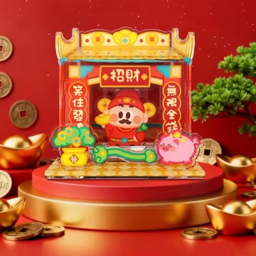 【新年賀禮選品】座枱磁石貼 - 無敵點燈招財殿 新年祝福 賀年