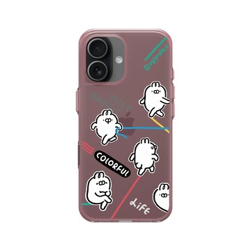 iPhone 17 Clear (相機按鈕) 晶醺玫 - Ugly Rabbit 醜白兔 - 醜白兔的精彩人生