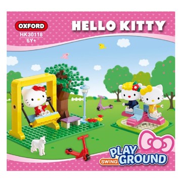【崑山玩具x日韓精品】OXFORD積木-Hello Kitty遊樂場&盪鞦韆組/樂高/街景積木