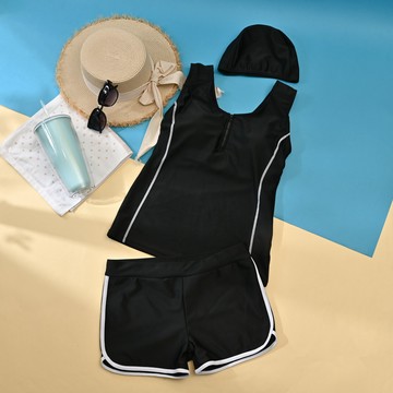 【廠商直送】YD474大女兩件式褲裝-黑EL
