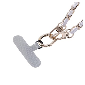 CITY BOSS 可調節式金屬手機掛繩組 - 堅固耐用 精緻薄型設計 簡易安裝  純白色  1組