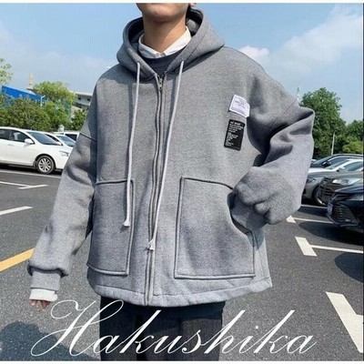 パーカー メンズ 厚手 無地 長袖 ビッグシルエット プルオーバーパーカー 通販 Lineポイント最大get Lineショッピング