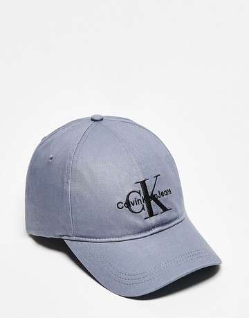 Calvin Klein Unisex Jeans Unisex embroidered monogram logo cap in grey