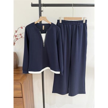 年輕媽媽裝2026新款春秋季休閑運動套裝洋氣中老年女裝時尚兩件套