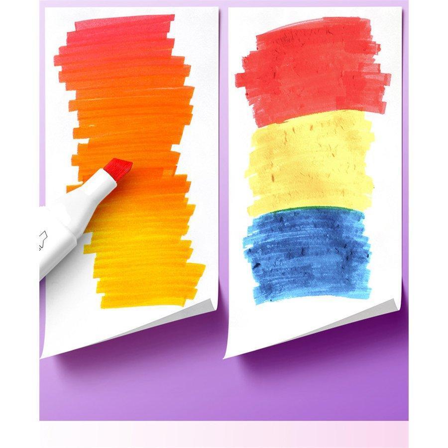 100色 マーカーペン イラストマーカー コピックペン アルコールマーカー 子供 小学生 上級者 大人の塗り絵 美術 手帳 練習用