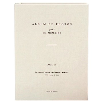 ICONIC Photo-in 4x6 相簿  淺灰色  25張