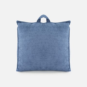 香奈兒絨編格紋三角大靠墊 藍