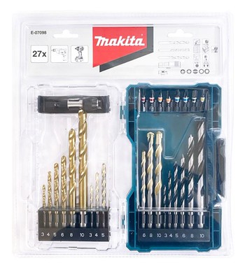 MAKITA 牧田 E-07098 起子鑽頭綜合組 27支/組 金屬 木材 水泥 起子頭 PH1 PH2 配件