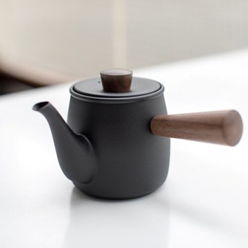 宮崎製作所急須380ml含濾網 (磨砂黑)《急須 手沖壺 茶壺 茶具 茶道 日本製茶壺 急須壺 お茶 きゅうす》