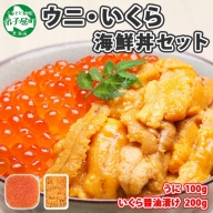 1768.  うに 100g いくら醤油漬け 200g ウニ チリ産 冷凍 いくら 二色丼 雲丹 イクラ 海鮮 海鮮丼 うに丼 いくら丼 いくら醤油漬け 送料無料 北海道 弟子屈町