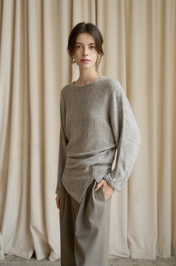 法式復古 / 針織長袖毛衣 / 半身裙套裝 / 羊絨羊毛