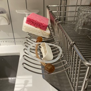 🚀臺灣出貨🚀新款擴容小掛架瀝水架家用清洗小物臨時收納瀝水加寬不鏽鋼神器