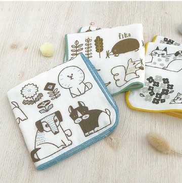 日本Decole 通氣型毛巾 - 動物大匯演