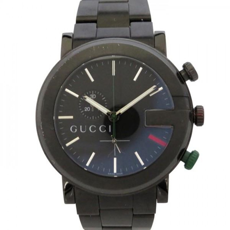 グッチ GUCCI G-クロノ クロノグラフ PVD YA101331 ブラック文字盤