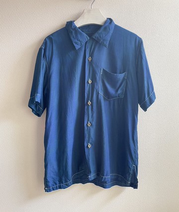 日本製造 手染 藍染 Aloha Shirts aizome japanblue 嫘縈材質