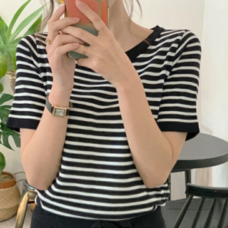 半袖サマーニットセーター ボーダーシャツニット ラウンドネックニット 半袖ニット 春夏ニット 大人ファッション 大人コーデ 大人カジュアル 大人韓国コーデ 楽天市場】半袖サマーニットセーター ボーダーシャツニット