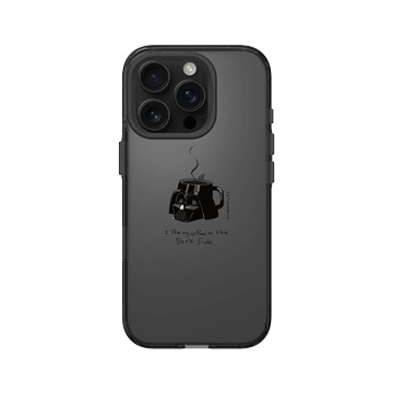 iPhone 16 Pro Clear (相機按鈕) 酷墨灰 - 迪士尼-星際大戰 Star Wars - 黑武士-咖啡杯-幽默系列