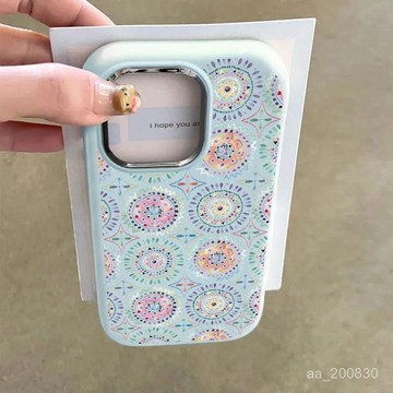 複古花紋手機殼 適用蘋果16promax手機殻iPhone15plus/14pro/13/12/11軟xs大孔/手機殼