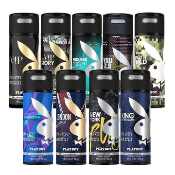 【兩入組】PLAYBOY 男性體香噴霧 150ml-贈隨機品牌針管香x1