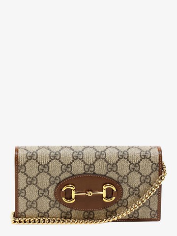 Gg supreme fabric and leather wallet - GUCCI - gender_Woman