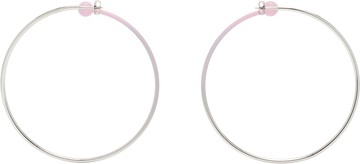 Justine Clenquet 银色 & 粉色 Marfa Gradient 耳环