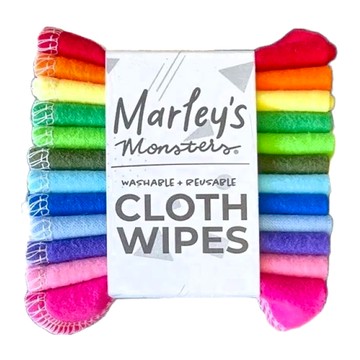 Marley's Monsters 可洗手帕方巾套裝 100%棉 12條裝  顏色隨機  1組