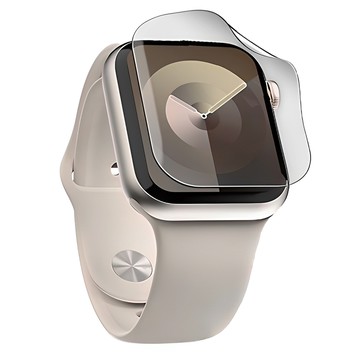 Sinjimoru 防刮修復高光澤塗層智慧手錶全覆蓋螢幕保護貼 2片組  Apple Watch 10 42mm  透明色  1組