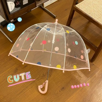 雨傘 兒童雨傘 折疊傘 摺疊傘 透明雨傘 可愛雨傘 童傘 可愛加厚貓咪女童小學生兒童雨傘自動長柄傘兒童透明雨傘女