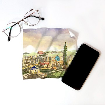 【布漾】印花萬用布 日出台北 超細纖維=手機=平板=筆電=台灣特色