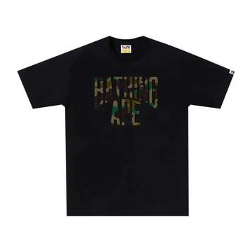 BAPE 1st Camo NYC Logo Tee 綠迷彩字體 短袖 黑色 RAY-77 [台灣現貨]