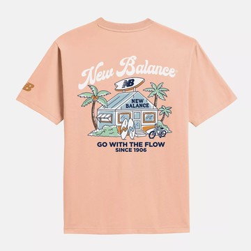 NEW BALANCE 短T NB BOY 橘色 SURF SHOP 衝浪男孩 短袖 男 MT51876DDO
