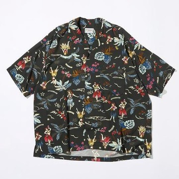 FREAK'S STORE 復古風滿印圖案開領夏威夷襯衫