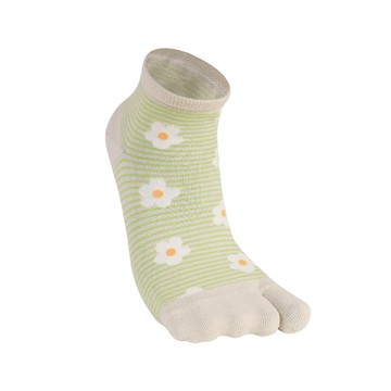 足袋屋二趾船襪-小花 - 小花綠