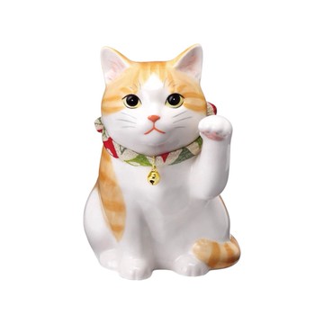 日常生活用品 藥師窯 瀨戶燒招財貓-黃貓 1st (JN0541)