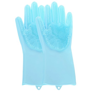 Mamy Pets 寵情 愛寵專屬按摩洗澡 手套 防滑顆粒 乾濕兩用  淺藍色  1雙
