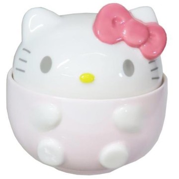 【震撼精品百貨】凱蒂貓_Hello Kitty~日本SANRIO三麗鷗 KITTY瓷造型碗附蓋-全身款*27890