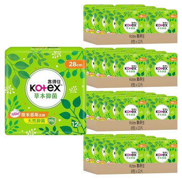 Kotex 靠得住 草本抑菌衛生棉  28cm  12片  32包